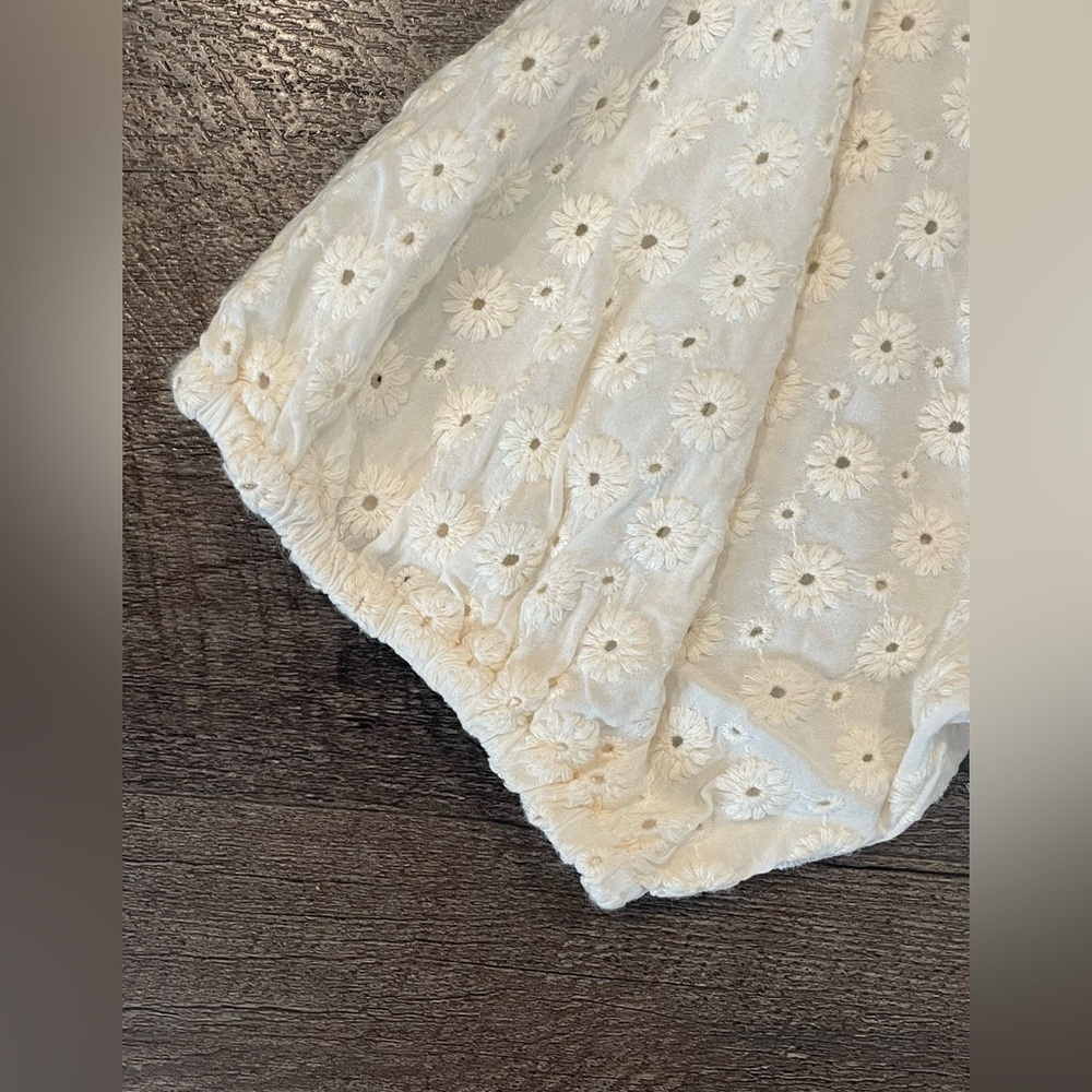 Madewell Eyelet Tassel-Tie Mini Dress in Cream Size 00 Like New Condition - Picture 5 of 8